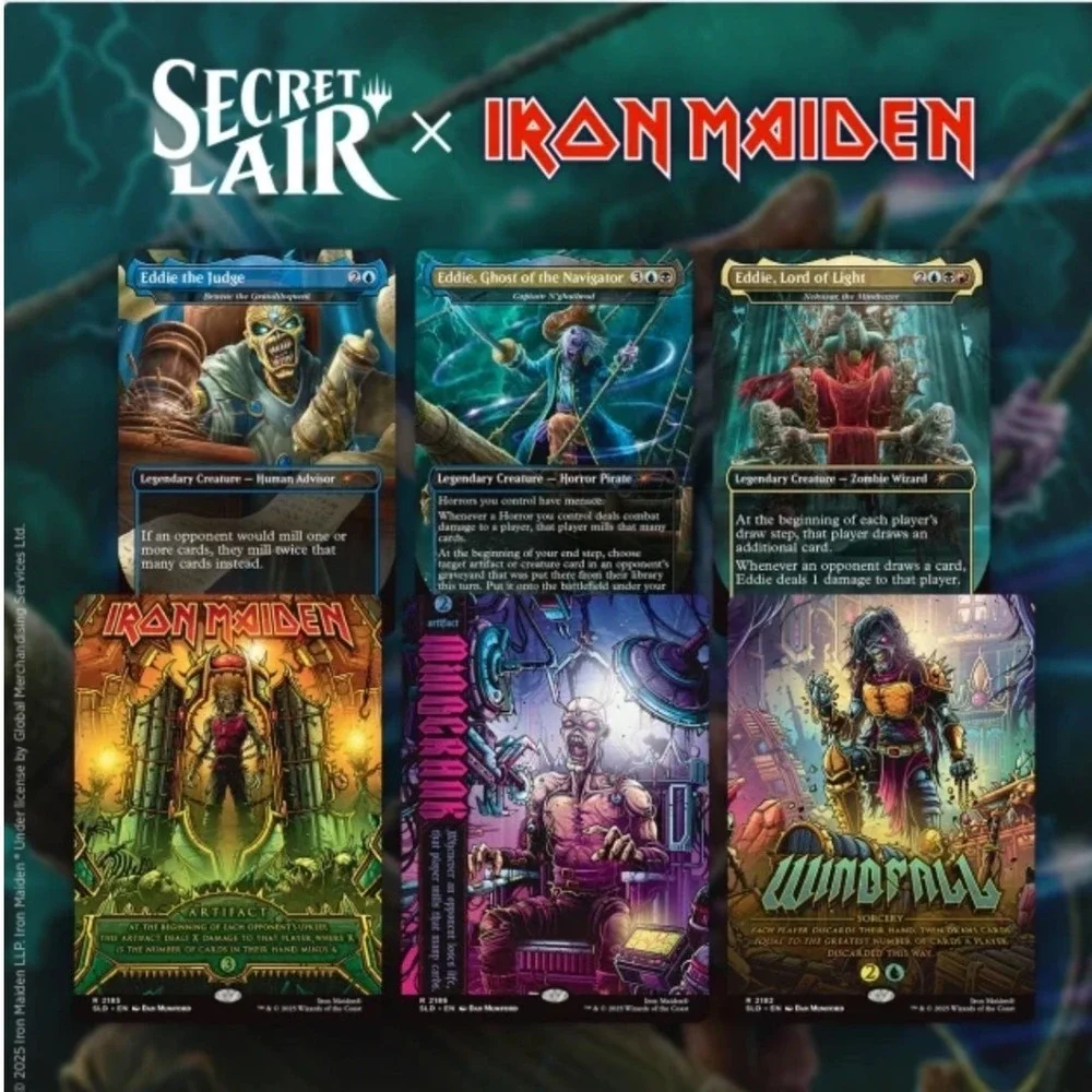 Magic The Gathering Secret Lair Iron Maiden Eddie Unchained Rainbow Foil NEW